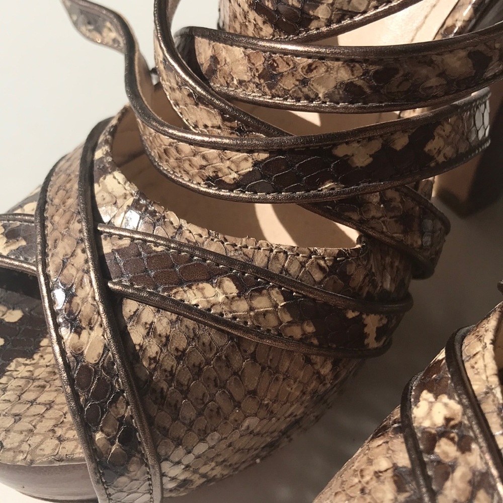 Coach Python Snakeskin Platform Heels - image 4